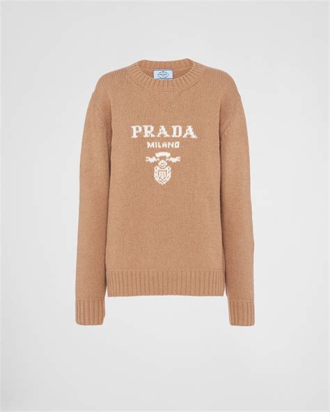 prada art sweatshirt brown